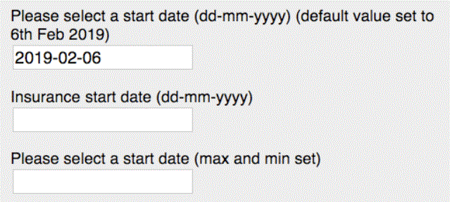 Date inputs in Safari on Mac. They appear, and behave just like text boxes.